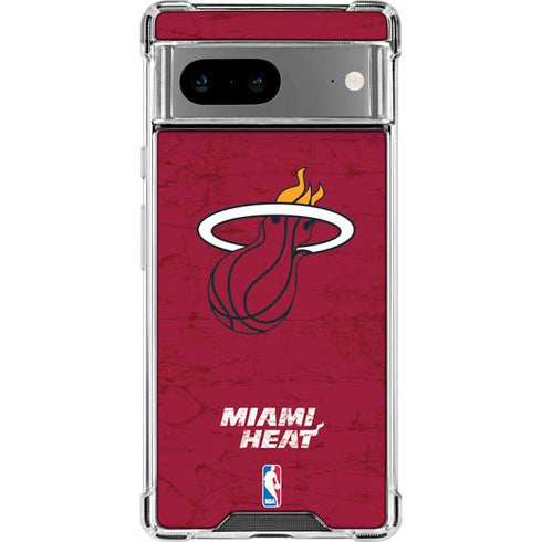 NBA Miami Heat Red Primary Logo Google Pixel 7a Clear Case